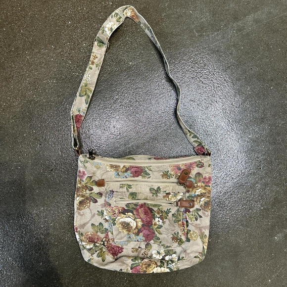 Vintage Handbags - Vintage Floral Crossbody Purse